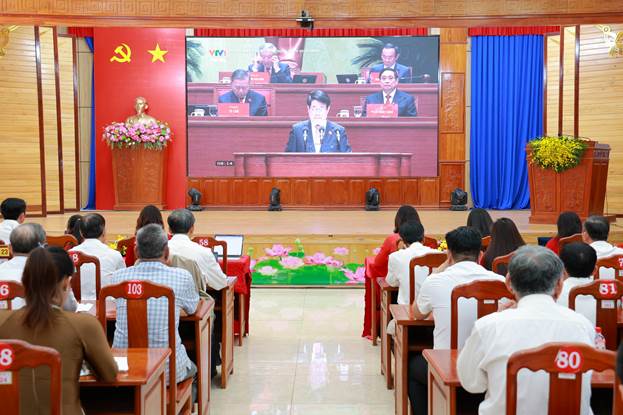 Điểm cầu xem trực tiếp tại xã Phú Riềng